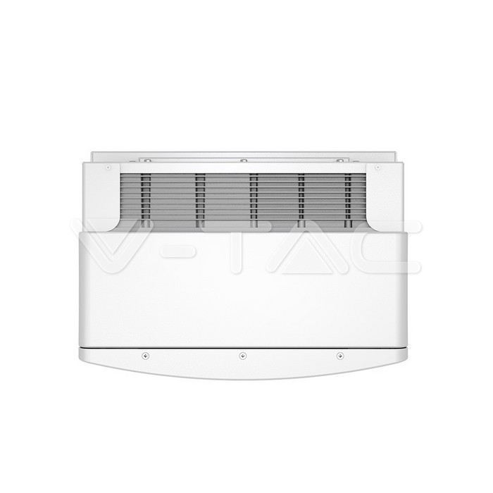 12228-8 Unitate de aer condiționat Solis Hibrid 12kWh S6-EH3P12K02-NV-YD-L Trifazat de joasă tensiune cu formă dreptunghiulară albă și panou frontal ventilat.