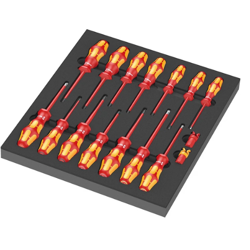 Set de surubelnite 1000 VDE, 16 bucati, insertie de spuma - Wera