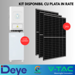 Kit in Rate - Kit Fotovoltaic 6kW HIBRID DEYE SUN-6K-SG05LP1-EU-AM2-P + Acumulator V-TAC 16kWh PowerWall+ Panouri Canadian Solar 460W (14 panouri)