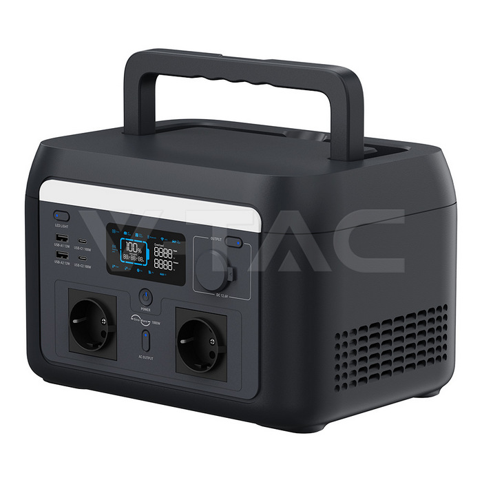 Statie Portabilă de Energie cu Baterie LiFePO4 și Wi-Fi 1000W / 614Wh