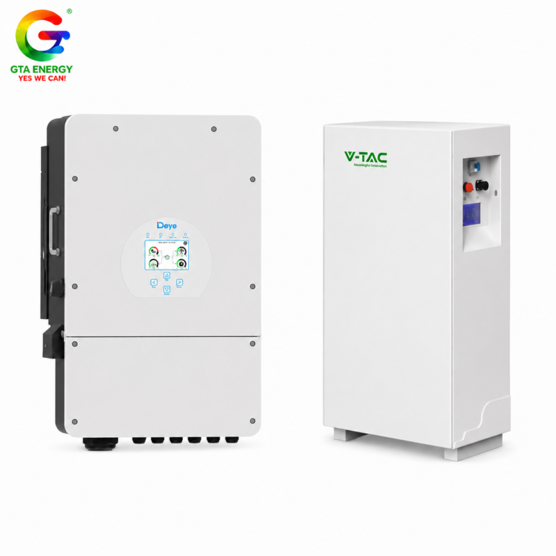 KIT Invertor Deye 10kW SUN-10K-SG02-LP1-EU-AM3 monofazat + Acumulator V-TAC 16.07 kWh IP20 7.000 Cicluri Corp ALB