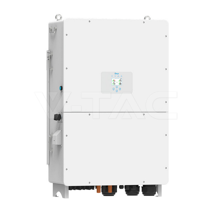 12737-2 Invertor Deye 100kW SUN-100K-SG02HP3-EU-GM10, IP65, Trifazat, Hibrid, 10 ani Garantie, Display LCD, Intrare pentru Generator, High Voltage 12737 2