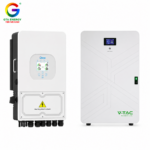 KIT Invertor Deye 6kW SUN-6K-SG05LP1-EU monofazat + Acumulator V-TAC 14.33kWh Alb SLIM IP20